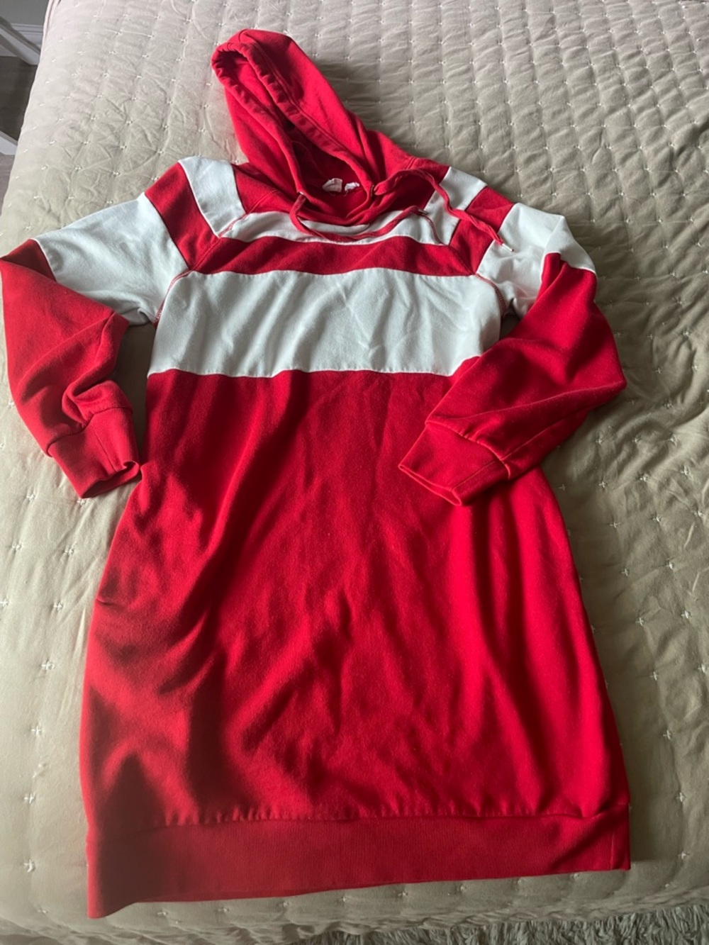 GAP Red/white Hooded dress
